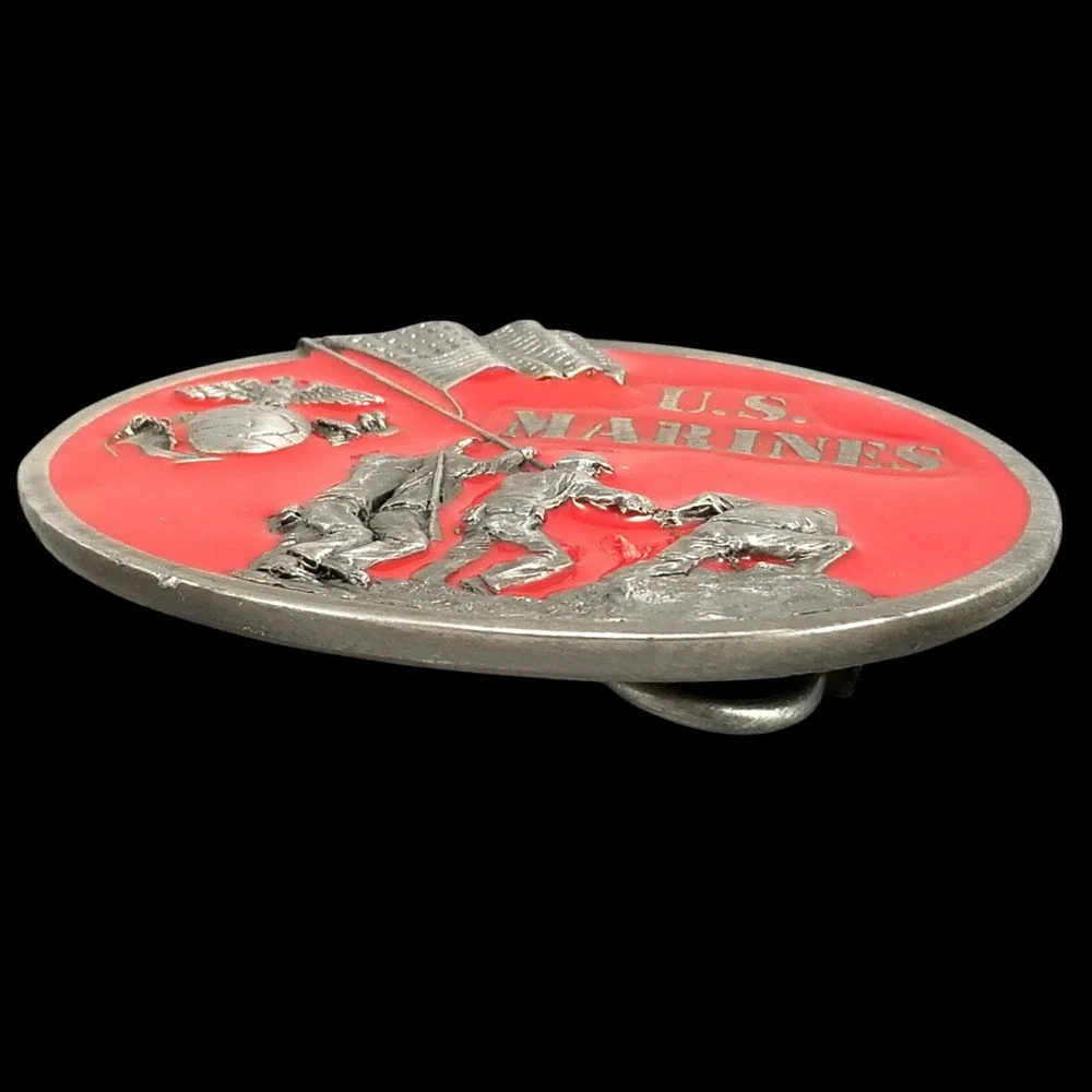 1982 US‎ Marines Belt Buckle Iwo Jima Bergamot Brass Works The Few The Proud USA